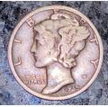 U S A SILVER 1 MERCURY DIME - 10 CENT 1935 SILVER ,900