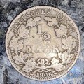 GERMANY SILVER 1/2 MARK 1906 - BERLIN MINT - SILVER .900