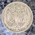EGYPT SILVER 2 PAISTRES 1916 SILVER .833