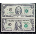 U S A SET 2 DOLLAR - SAN FRANCISCO FEDERAL BANK & 1 DOLLAR CHICAGO FEDERAL BANK 2003(1 BID TAKES AL