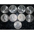 U S A  - 50 STATES COLLECTION 1/4 DOLLARS (1 BID TAKES ALL 9 COINS)
