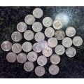 SOUTH AFRICA 5 CENT INCLUDES 1989 & VARIOUS DATES 2ND DECIMAL 1965-1989 (1 BID TAKES ALL 31 COINS)