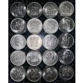 SOUTH AFRICA 20 CENT VARIOUS DATES 2ND DECIMAL HIGHER GRADE COINS (1 BID TAKES ALL 20 COINS)