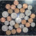 U S A LOT VARIOUS COINS & MIXED DATES ( 1 BID TAKES ALL 32 COINS)