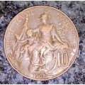 FRANCE 10 CENTIMES 1908