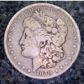 U S A SILVER 1 DOLLAR - 1879 PHILADELPHIA MINT - MORGAN DOLLAR