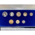 S A MINT PROOF SET 1990 R2 TO 1 CENT IN BLUE S A MINT BOX WITH COVER