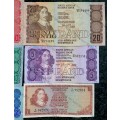 COMPLETE SET OF GPC DE KOCK & DECIMALS R50 TO R2 - 1980s (R1 TW DE JONGH 1975)- (1 BID TAKES ALL)