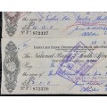 BARCLAYS BANK COLONIAL & OVERSEAS 12 POUND & 12 SHILLINGS 1956 STAMPED -- ST JOHNS AMBULANCE BRIGADE