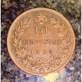 ITALY 10 CENTESIMI 1894