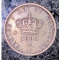 PORTUGAL SILVER 50 REIS 1893