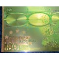 EURO COLORIZED GOLD FOIL - 100 EURO`S 2002 - X09999999999