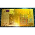 EURO COLORIZED GOLD FOIL - 200 EURO`S 2002 - X09999999999