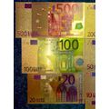 EURO COLORIZED GOLD FOIL - FULL SET FROM 500 EURO TO 5 EURO 2002 - X09999999999(1 BID TAKES ALL 7)