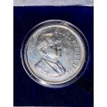 SOUTH AFRICA PROOF SILVER R1 -- 1969 -- IN BLUE S A MINT BOX & CAPSULE