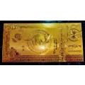 CHINESE ZODIAC CALENDER - YEARS OF THE RAT 0001 - UNC GOLD FOIL CARD (ALL 12 AVAILABLE)