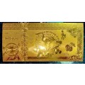 CHINESE ZODIAC CALENDER - YEARS OF THE SNAKE - 0006 - UNC GOLD FOIL CARD (ALL 12 AVAILABLE)