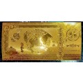 CHINESE ZODIAC CALENDER - YEARS OF THE HORSE - 0007 - UNC GOLD FOIL CARD (ALL 12 AVAILABLE)