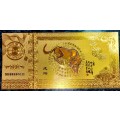 CHINESE ZODIAC CALENDER - YEARS OF THE DOG - 0011 - UNC GOLD FOIL CARD (ALL 12 AVAILABLE)
