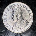 S A UNION SILVER 3D THREEPENCE TICKEY --1929-- GOOD CONDITION