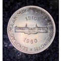 S A UNION SILVER 5 SHILLINGS 1960 VERY GOOD CONDITION SILVER CROWN