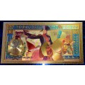 FRANCE - 200 FRANC NAPOLEON - COLORIZED GOLD FOIL999 CARD - AMAZING ART - WITH CERT & FOLDER