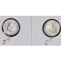 SOUTH AFRICA SILVER SET 5 CENT 1962 & 1963 IN COIN FLIP(1 BID TAKES ALL)