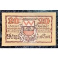 AUSTRIA 20 HELLER - WORGL - 1920 UNC NOTGELD (EMERGENCY MONEY)