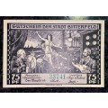 GERMANY 75 PFENNIG ELECTRICAL CHEMISTRY BITTERSFELD 1921 UNC - LOVELY ART - NOTGELD(EMERGENCY MONEY)