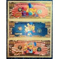 U S A - THE SIMPSONS SET 1 MILLION DOLLARS - COLORIZED GOLD FOIL999 CARD -AMAZING ART-