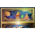 U S A - 2 DOLLARS MERRY CHRISTMAS - COLORIZED GOLD FOIL999 CARD - AMAZING ART -