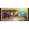 U S A - 2 DOLLARS MERRY CHRISTMAS - COLORIZED GOLD FOIL999 CARD - AMAZING ART -