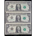 U S A SET 1 DOLLAR - NEW YORK - CLEVELAND - RICHMOND - 2013-2017 (1 BID TAKE ALL)