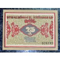 GERMANY 25 PFENNIG - STRAUBING - 1923 UNC NOTGELD (EMERGENCY MONEY) - AMAZING ART