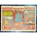 GERMANY 50 PFENNIG - THURINGEN - 1921 UNC NOTGELD (EMERGENCY MONEY) - AMAZING ART