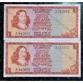 TW DE JONGH ERROR NOTES R1 IN SEQUENCE B171 /862872-873 -- 2ND ISSUE 1973(1 BID TAKES ALL)