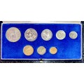 SOUTH AFRICA PROOF SET SILVER R1 TO 1/2 CENT -- 1978 -- IN BLUE SA MINT BOX