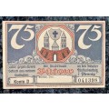 GERMANY 75 PFENNIG - BUTOW -  1920s UNC - LOVELY ART - NOTGELD(EMERGENCY MONEY)