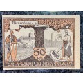 GERMANY 50 PFENNIG - BIENENBURG - 1921 UNC NOTGELD (EMERGENCY MONEY) - AMAZING ART