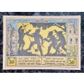 GERMANY 50 PFENNIG - COLDITZ - 1921 UNC NOTGELD (EMERGENCY MONEY) - AMAZING ART