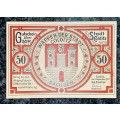 GERMANY 50 PFENNIG - COLDITZ - 1921 UNC NOTGELD (EMERGENCY MONEY) - AMAZING ART