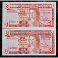 GIBRALTAR 1 POUND IN SEQUENCE L629115-114 UNC 4TH AUGUST 1988 [HARD TO GET IN SEQ](1 BID TAKES ALL)