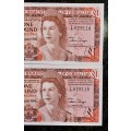 GIBRALTAR 1 POUND IN SEQUENCE L629115-114 UNC 4TH AUGUST 1988 [HARD TO GET IN SEQ](1 BID TAKES ALL)