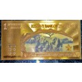 ZIMBABWE - YOTTALILION DOLLARS 10^3000000000000000000003 -- GORILLA -- COLORIZED GOLD FOIL999 CARD