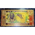 ZIMBABWE - DUMILLION DOLLARS 10^6003 -- CROCODILE -- COLORIZED GOLD FOIL999 CARD