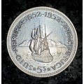 S A UNION SILVER 5 SHILLINGS 1952 GOOD CONDITION SILVER CROWN