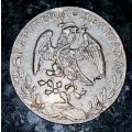 MEXICO SILVER 8 REALES 1890 - EAGLE WITH SNAKE ON CACTUS - 8R.MO.1890.A.M.10D.20G. MEXICO MINT