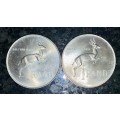 SOUTH AFRICA SILVER SET R1 --1968 BOTH ENGLISH & AFRIKAANS SILVER 80%(1 BID TAKES ALL)