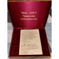 AFRICANA COMMEMORATIVE MINT 1974/75 DEFINITIVE STAMP EMPTY WOODEN BOX GOOD CONDITION WITH CERT