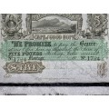 CAPE OF GOOD HOPE 5 POUNDS 1861 MONTAGU BANK + BARRY & NEPHEWS 5 POUNDS 1850 SWELLENDAM
